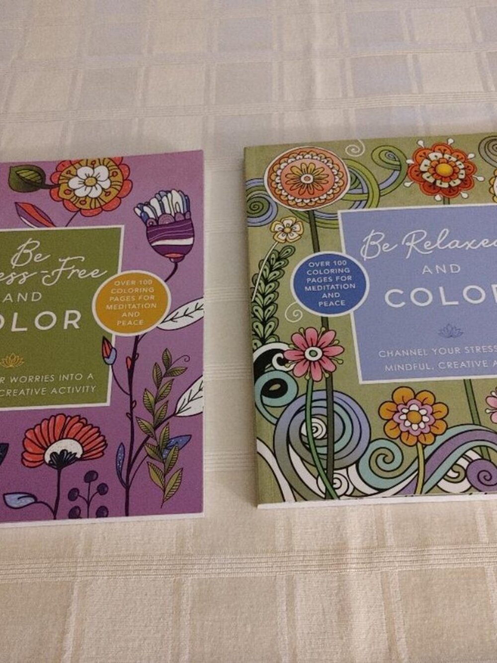 Bundle of 2 Brand New Adult Coloring Books (Art Therapy, Serenity & Relaxation)
